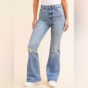 Like New Hidden Happi High Rise Flare Stretch Jean
